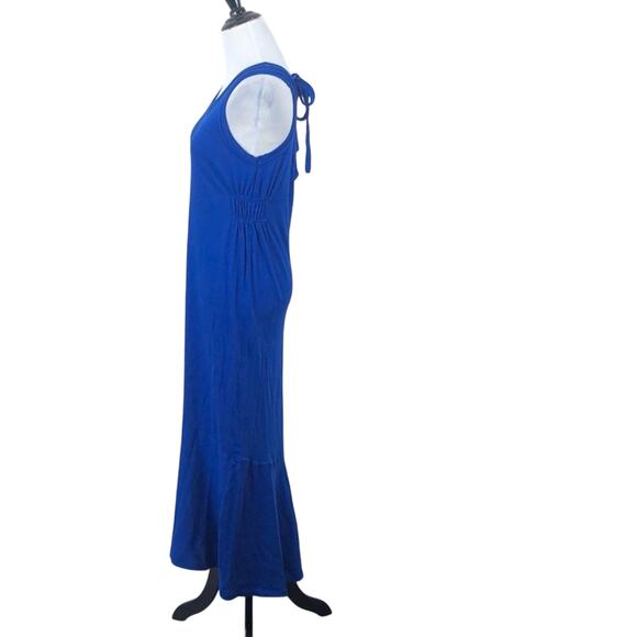 Splendid Blue Dress Tie Back Maxi - Picture 3 of 4